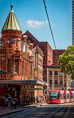 A MODERN STREET CAR SYDNEY / AUSTRALIA
